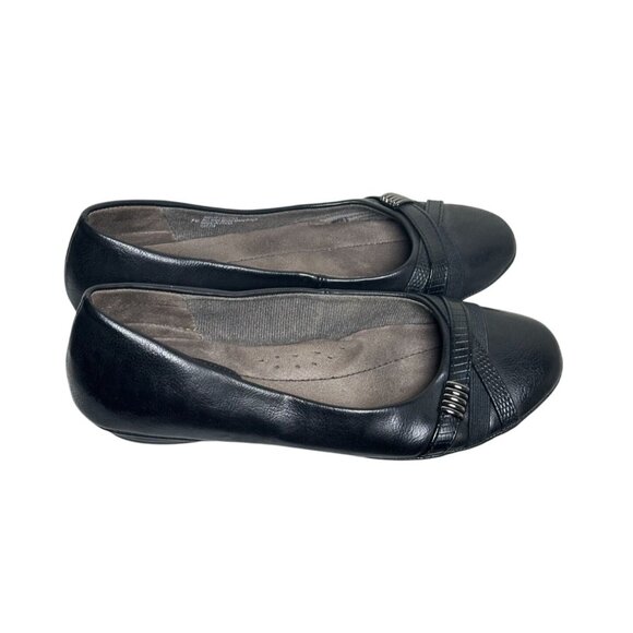 Eurosoft by Sofft Black Ballet Flats Women’s Size 7 Comfort Work Slip On Shoes - Picture 2 of 6
